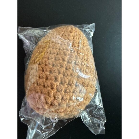 Emotional Support Potato Knitted Knit Brown Red Heart Plush mini Small New - Picture 2 of 3